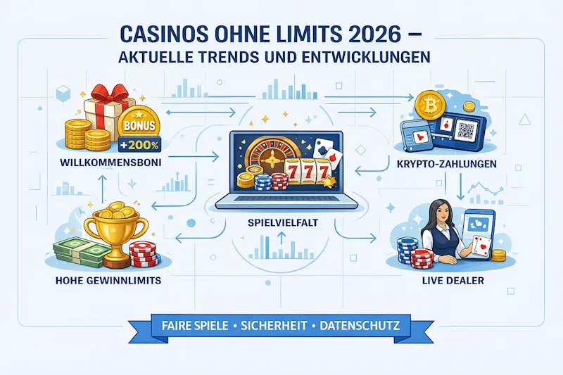 Casinos ohne Limits 2026 – Aktuelle Trends und Entwicklungen