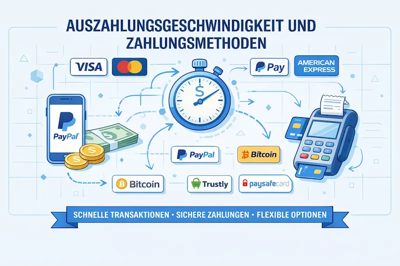 Auszahlungsgeschwindigkeit und Zahlungsmethoden