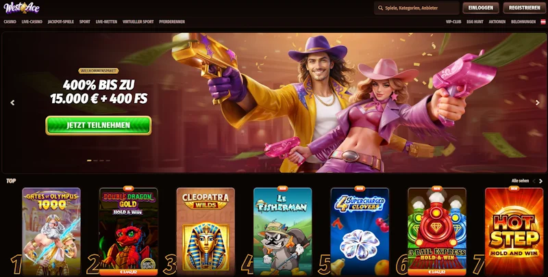 WestAce – neues Casino mit großer Spielauswahl